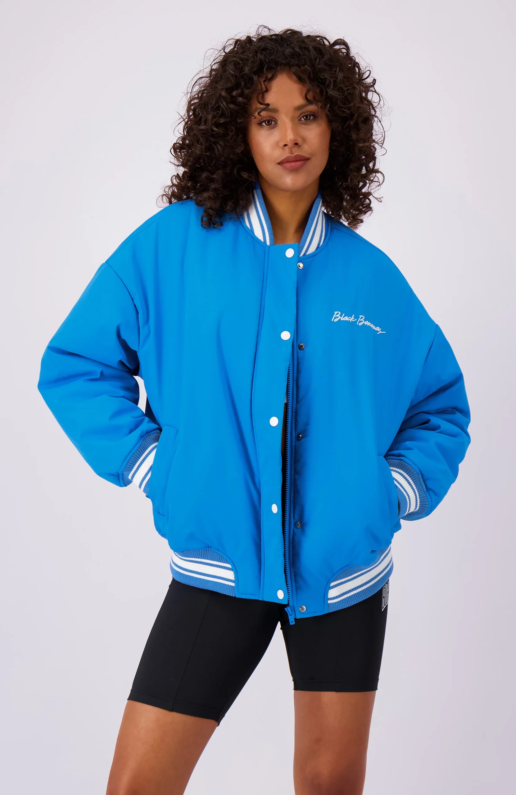 Black Bananas Royal Bomber Jack Dames Blauw