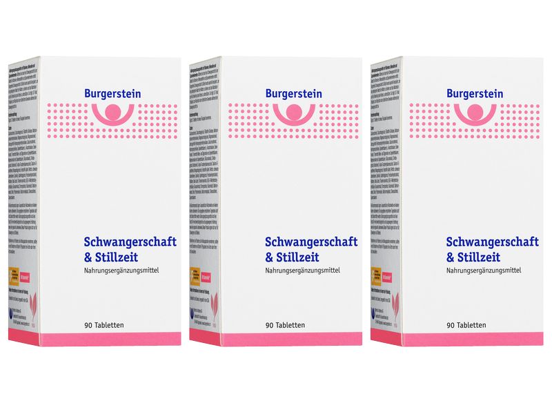 Burgerstein Schwangerschaft und Stillzeit 3 x 90 Tabletten Nahrungsergänzung, Schwangerschaft und Stillzeit