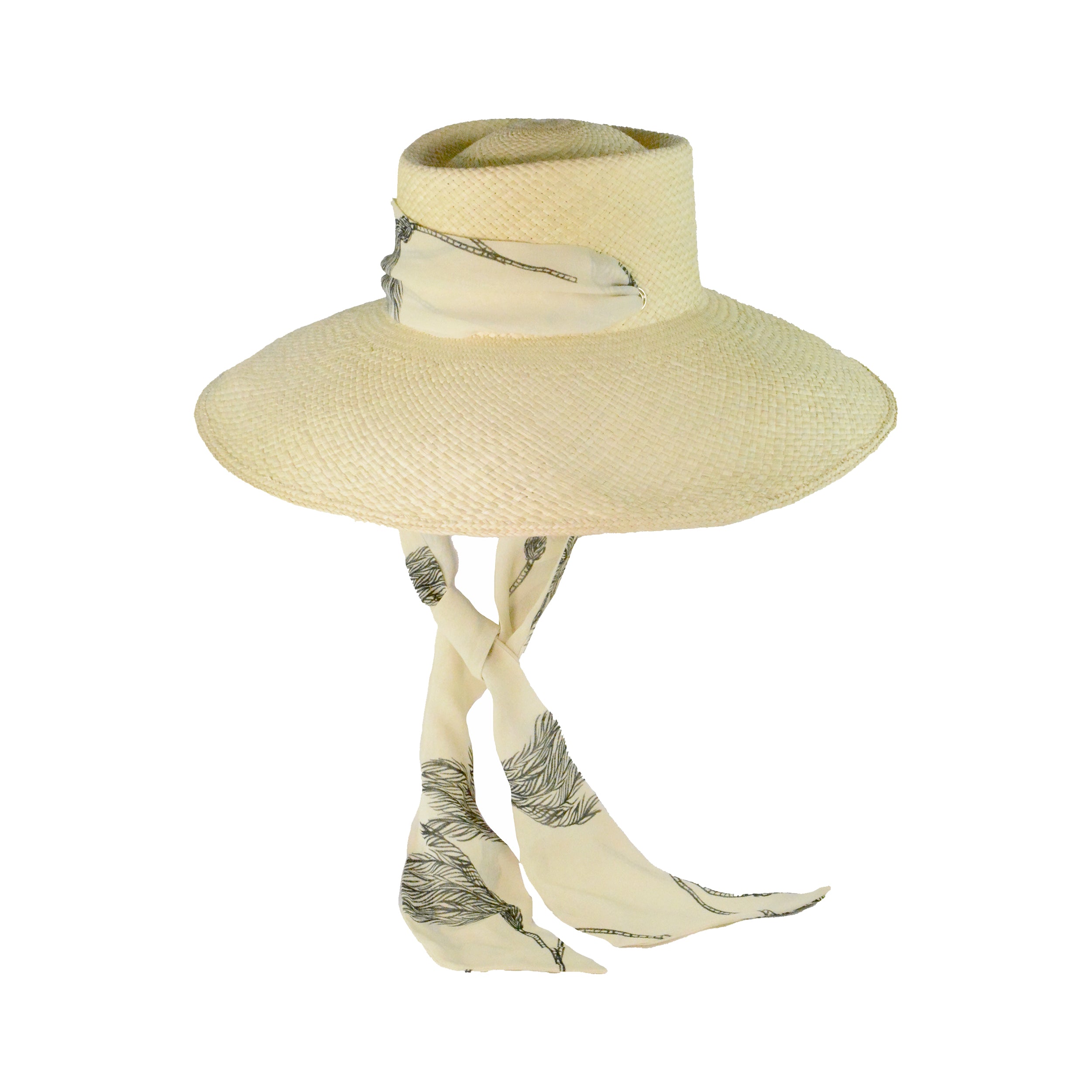 Chapeau Dumont à bord extra long avec bandeau en tissu ajustable