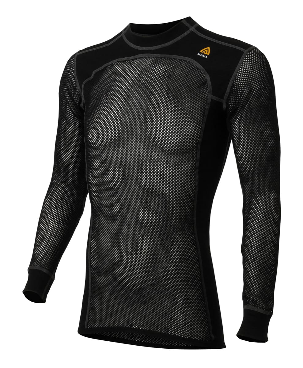 Aclima Men's WoolNet Crewneck Jet Black