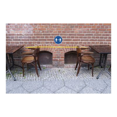 Exacompta - Pictogramme - gardez vos distances - 200 x 200 mm - bleu