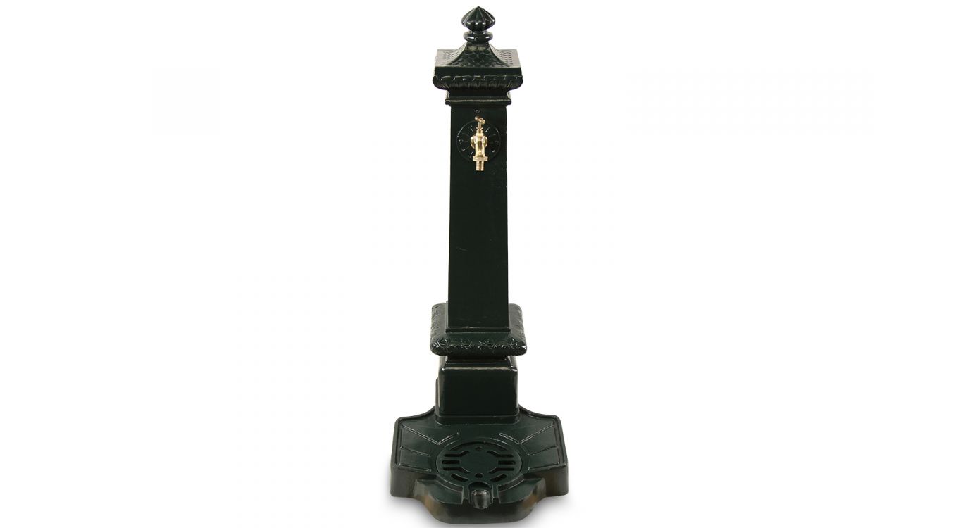 Fontaine de jardin aluminium vert 38x47x99cm