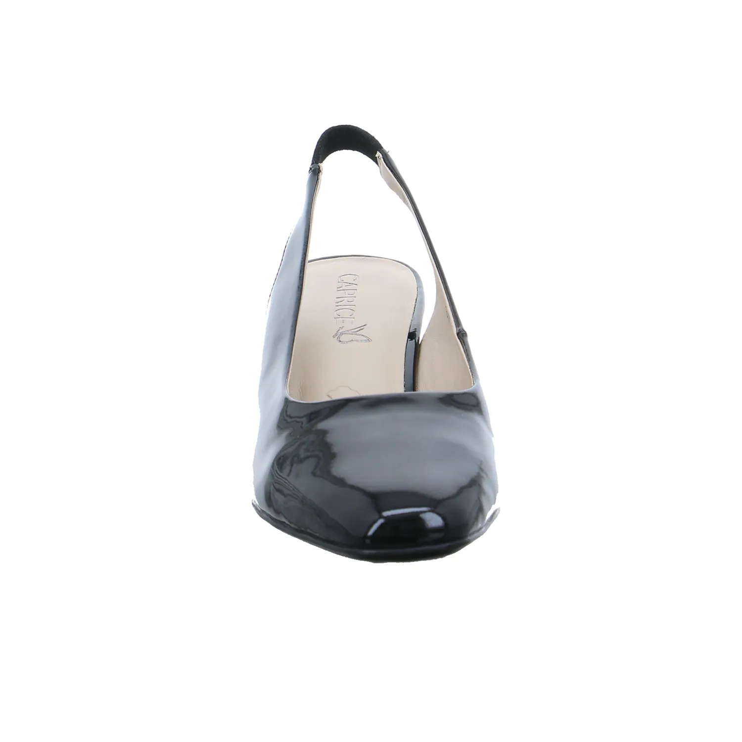 CAPRICE Comfort-Slingpumps Schwarz Leder