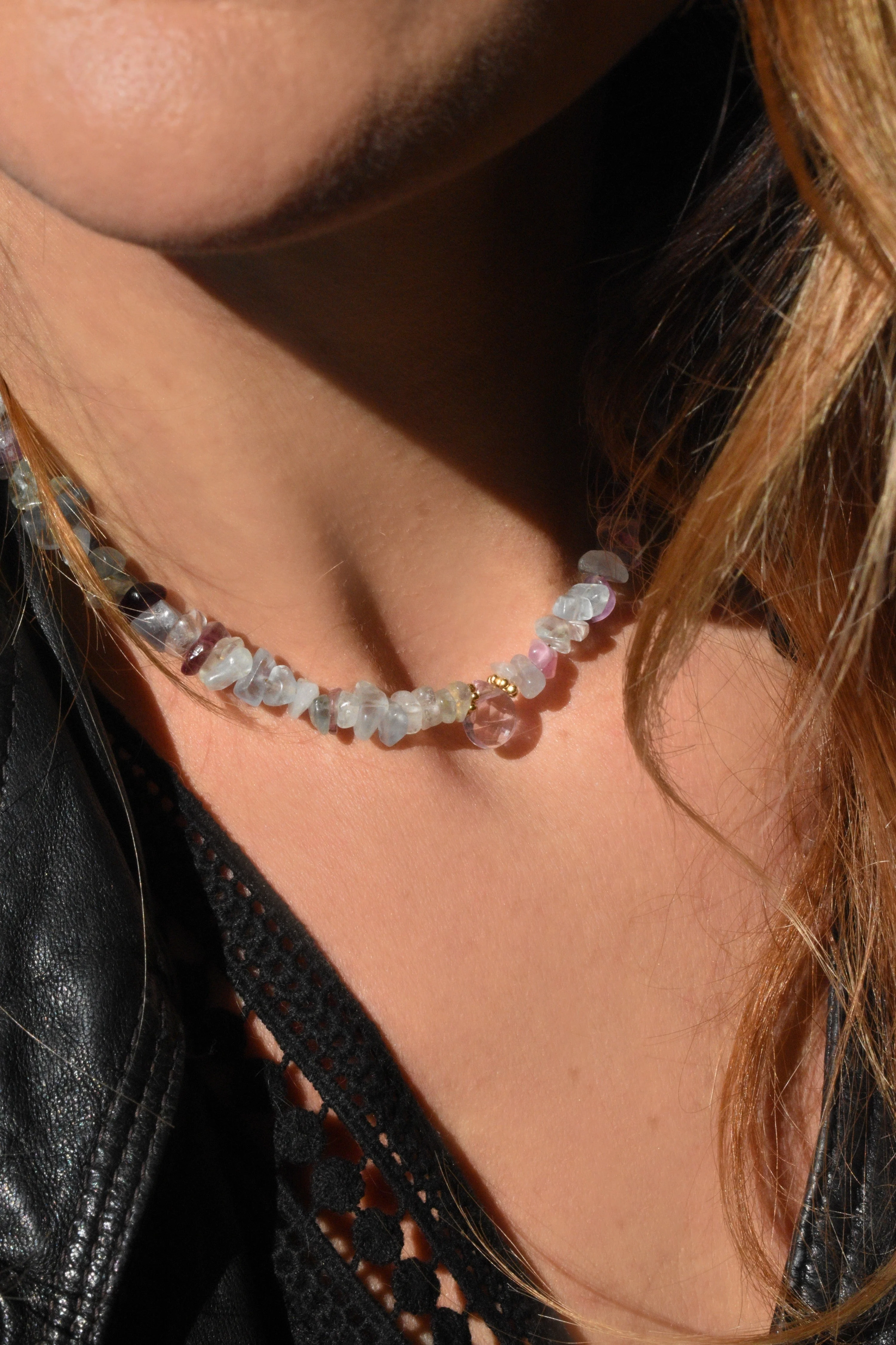 GILIANA - Collier fluorite et amethyste | Violet