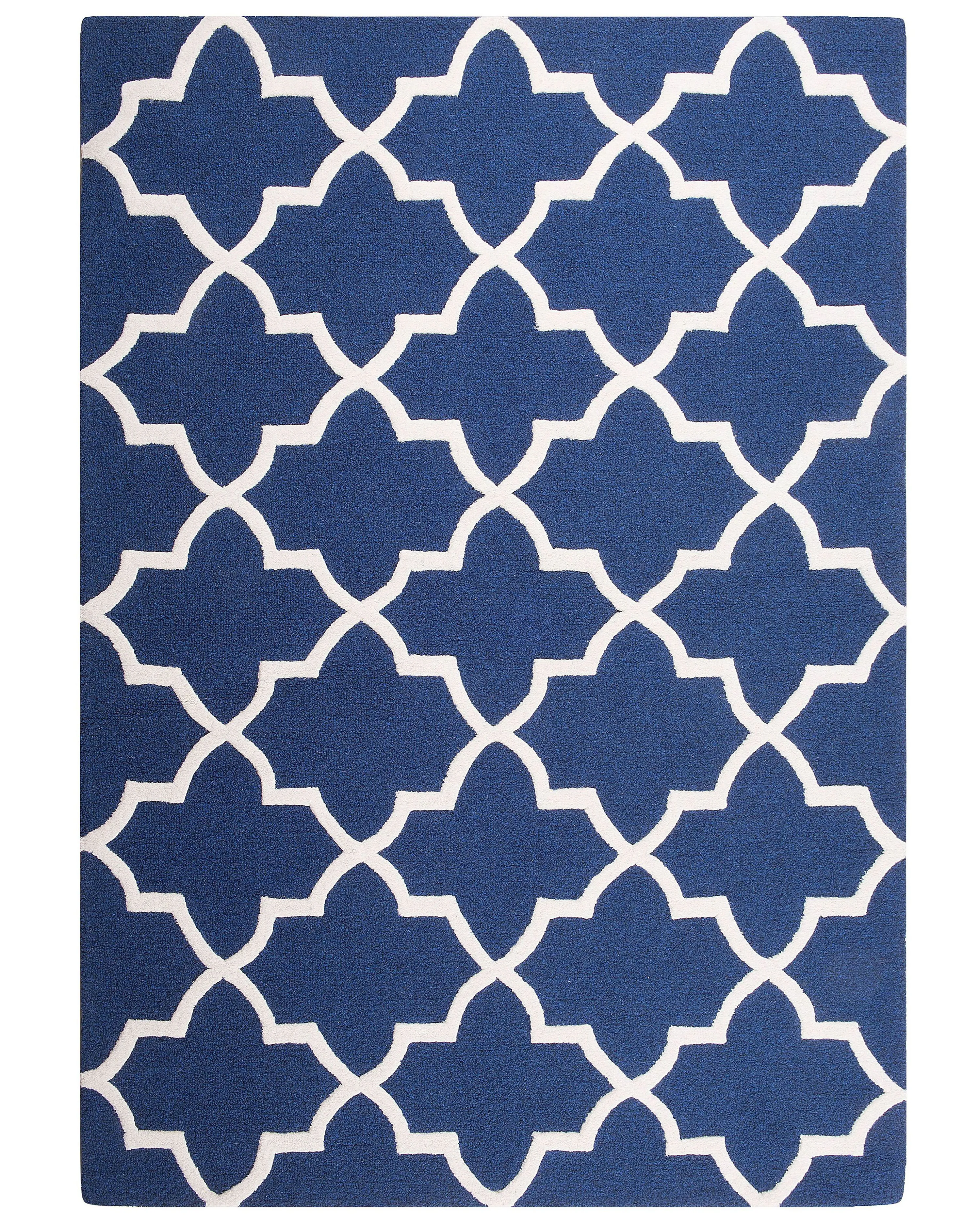 Vloerkleed SILVAN Marineblauw 160 x 230 cm Wol