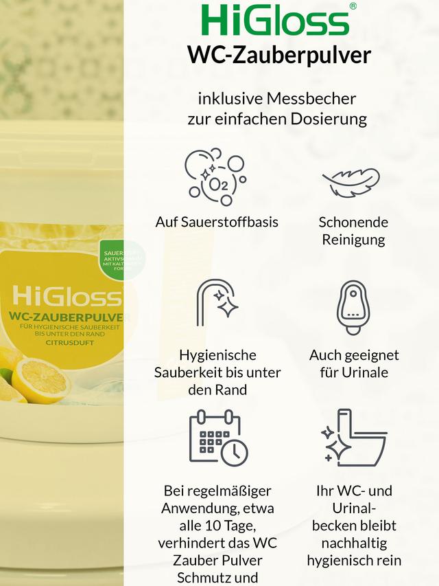 WC Zauber Pulver 5 kg mit Schmutzfinder
