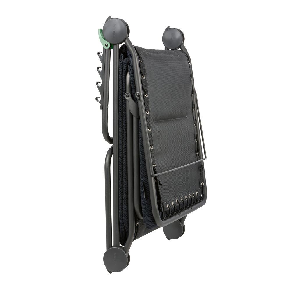 Gepolsterte Klappbare Sonnenliege Siesta L AirComfort® Schwarz Acier