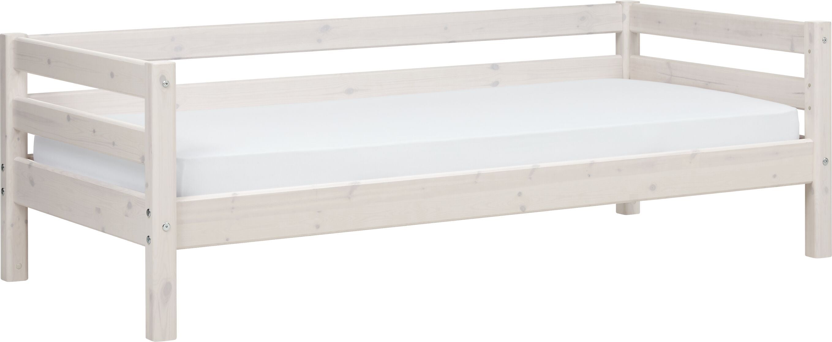 Flexa CLASSIC Tagbett - White Wash / B: 100.0 cm x T: 210.0 cm x H: 67.0 cm