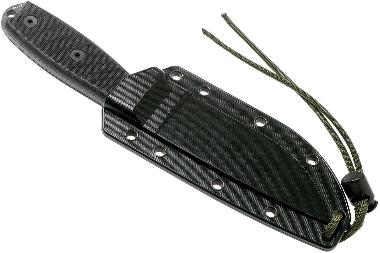 ESEE Model 4 Tactical Gunsmoke, black handle 4P-TG-B met schede   clip
