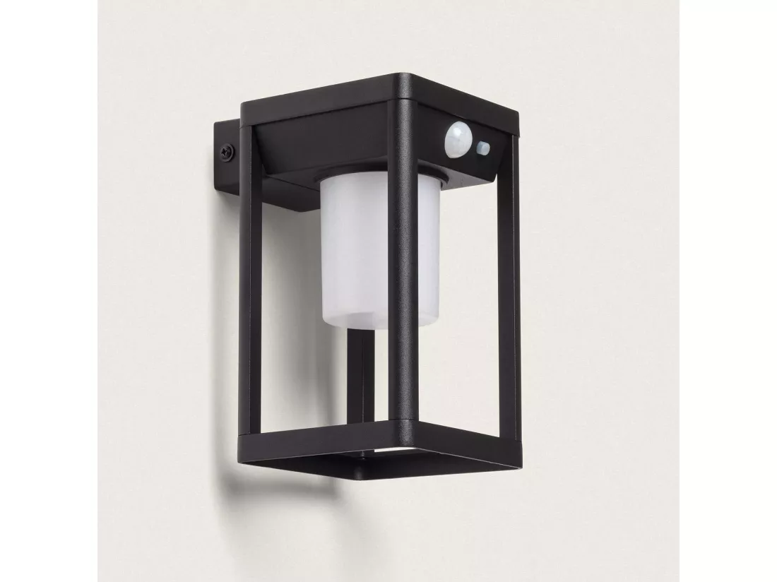 Applique Murale Extérieur Solaire LED 2.5W Aluminium avec Détecteur de Mouvement Devah Noir