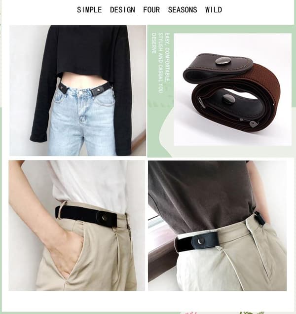 Relax belte - Buksebelte uten spenne - Elastisk - Justerbar