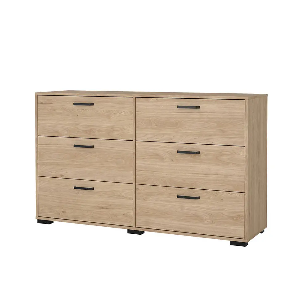 Hioshop Sofia ladekast 6 lades eikdecor