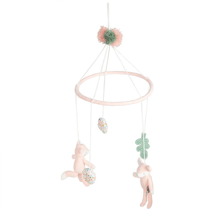 Mobile à suspensions - Forêt Enchantée - Rose