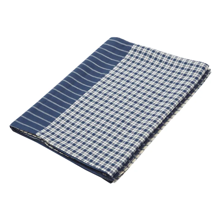 Scarlette Ateliers Nappe Patchwork en coton | Bleu marine
