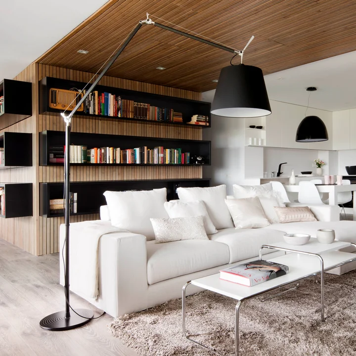 Artemide - Tolomeo Mega LED-Stehleuchte, Body mit Dimmer, schwarz
