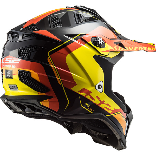 LS2 - Casque MX700 Subverter Evo Arched Noir / Jaune / Rouge