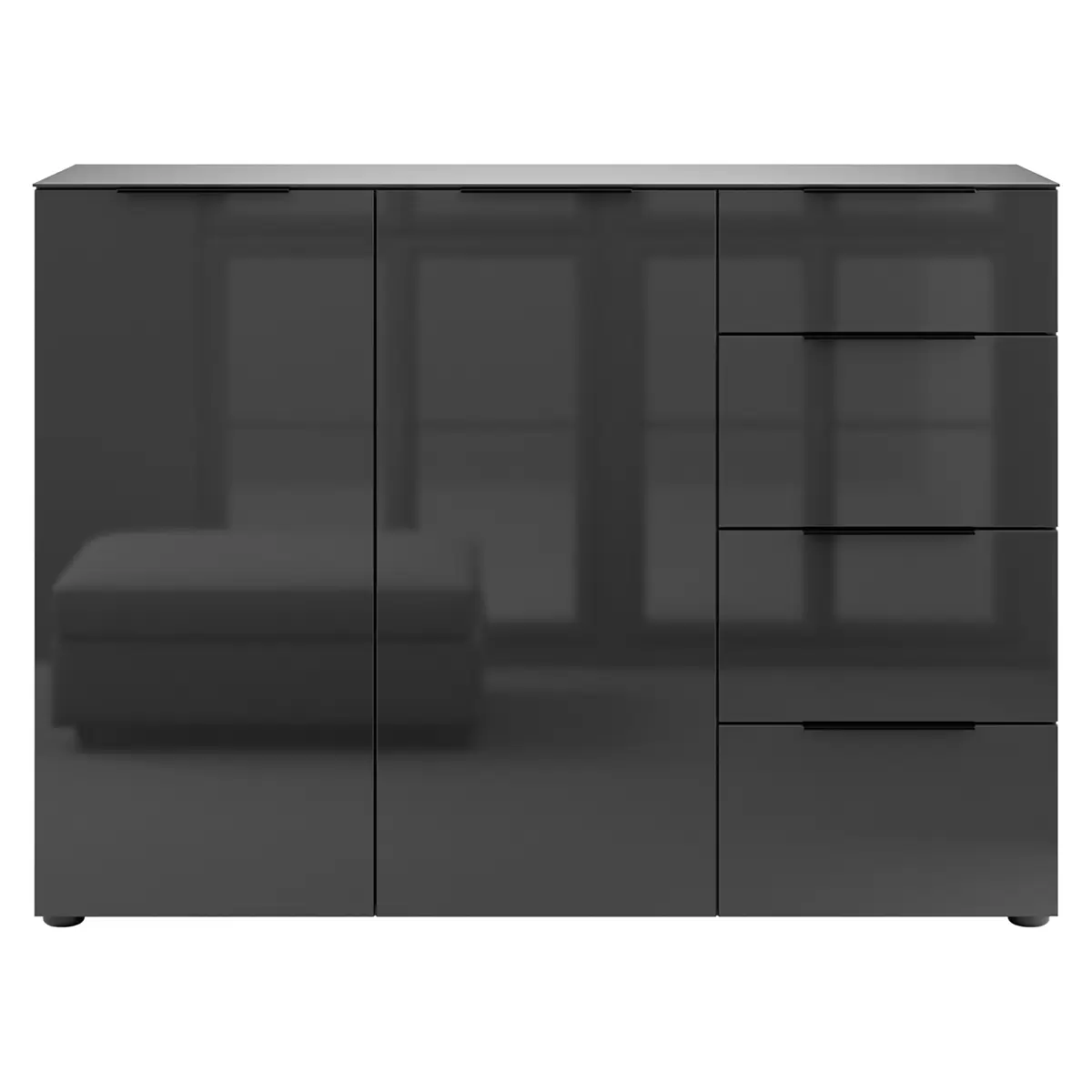 Kommode 2T4S Style Schwarz