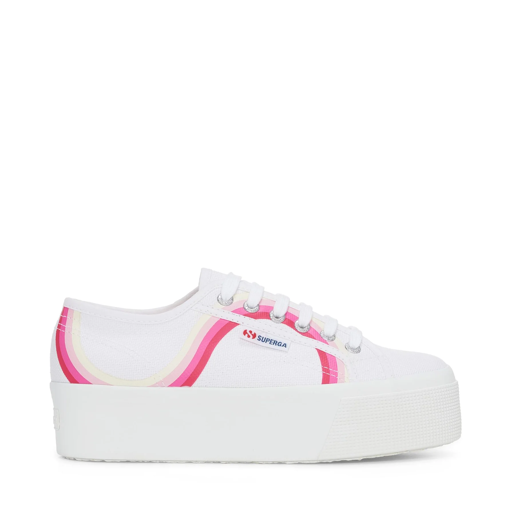 2790 ROUND STRIPES-WHITE-SHADED PINK