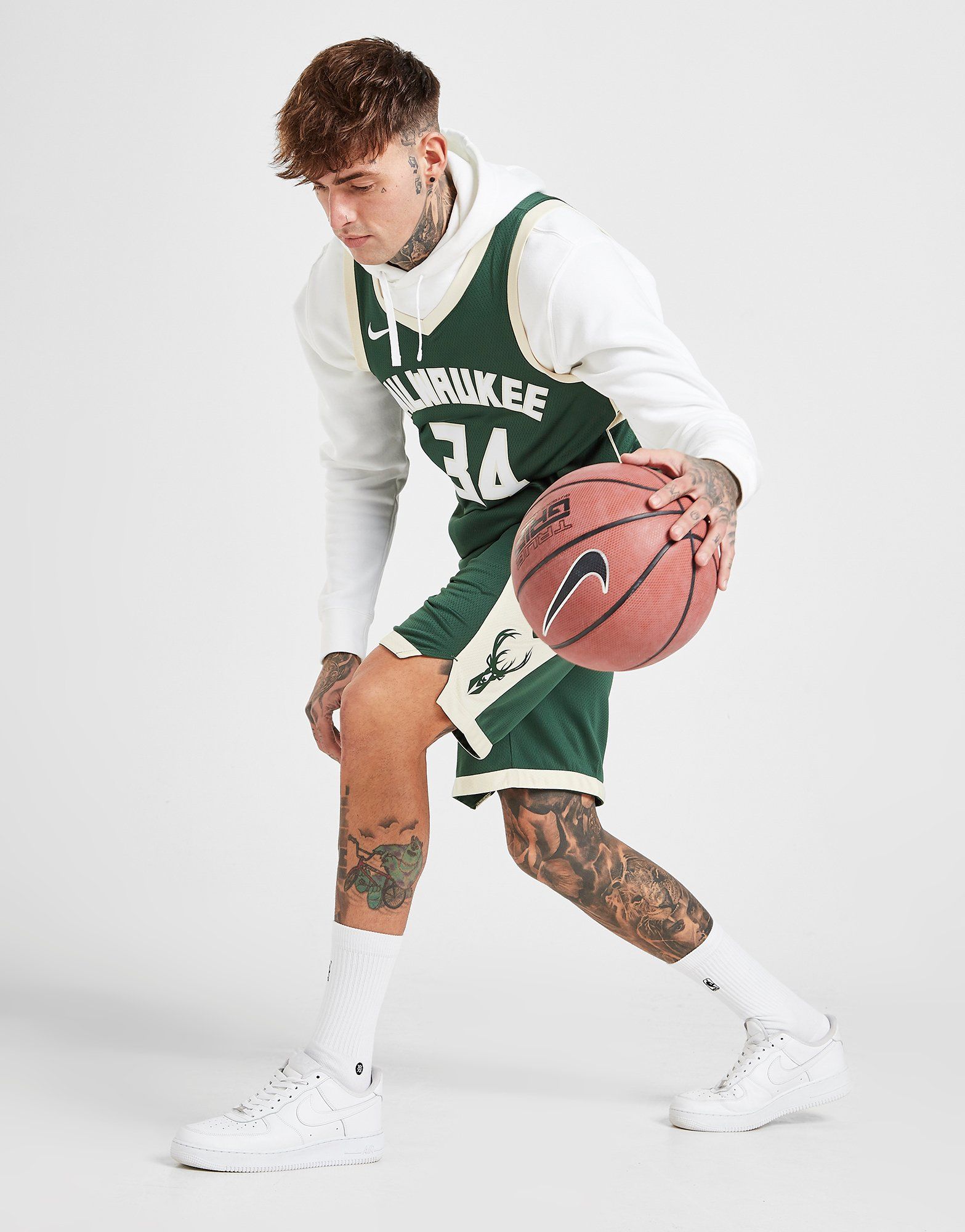 Nike Short Nike NBA Swingman Milwaukee Bucks Icon Edition pour Homme
