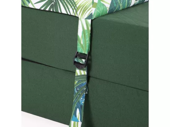 Chauffeuse double en coton coussin imprimé Deep jungle