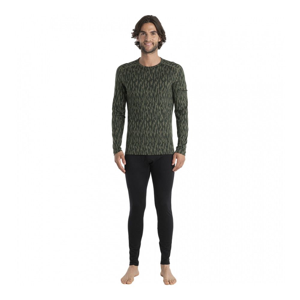 Icebreaker MERINOS 200 OASIS - Sous-couche Homme loden/loden dk/aop