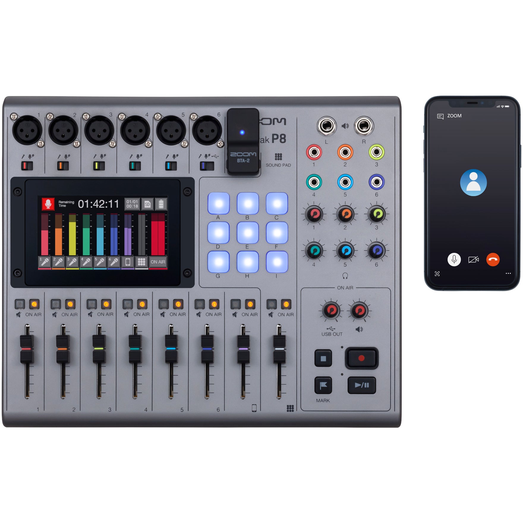 Zoom PodTrak P8 podcast mixer