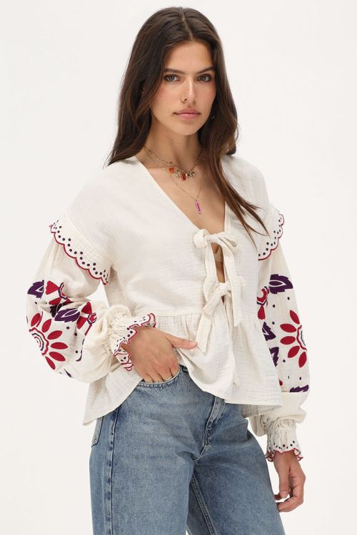 Blauwe classic wide leg jeans