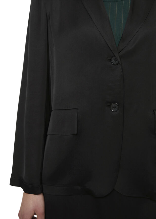 Marc O’Polo Blazer, modern sateen style, relaxe Black