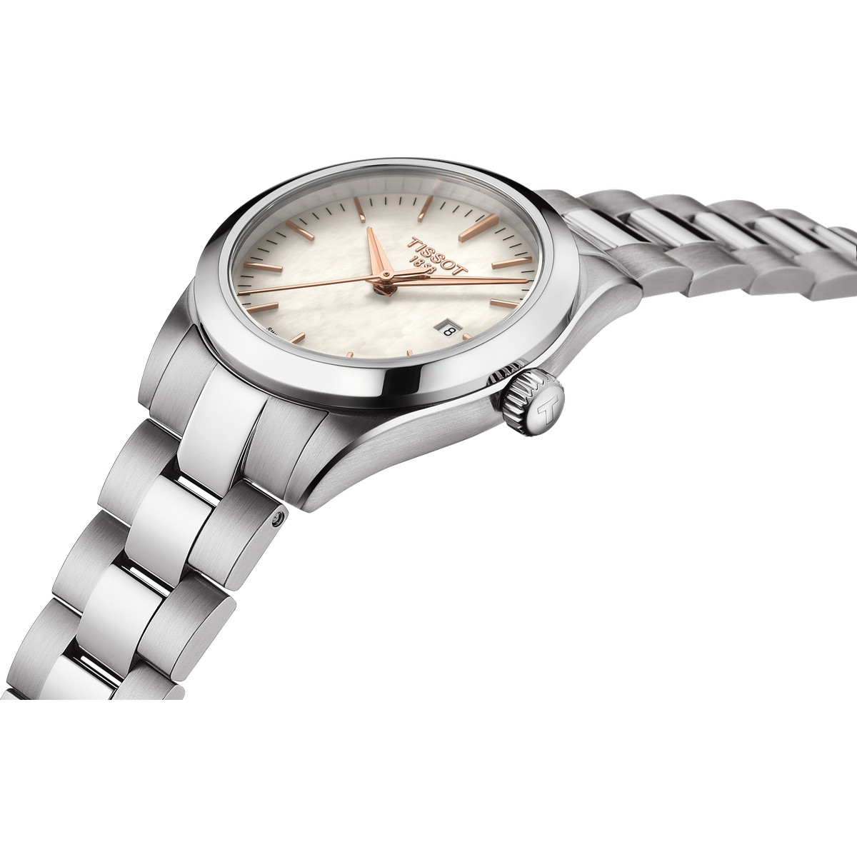 Montre Tissot femme acier cuir blance