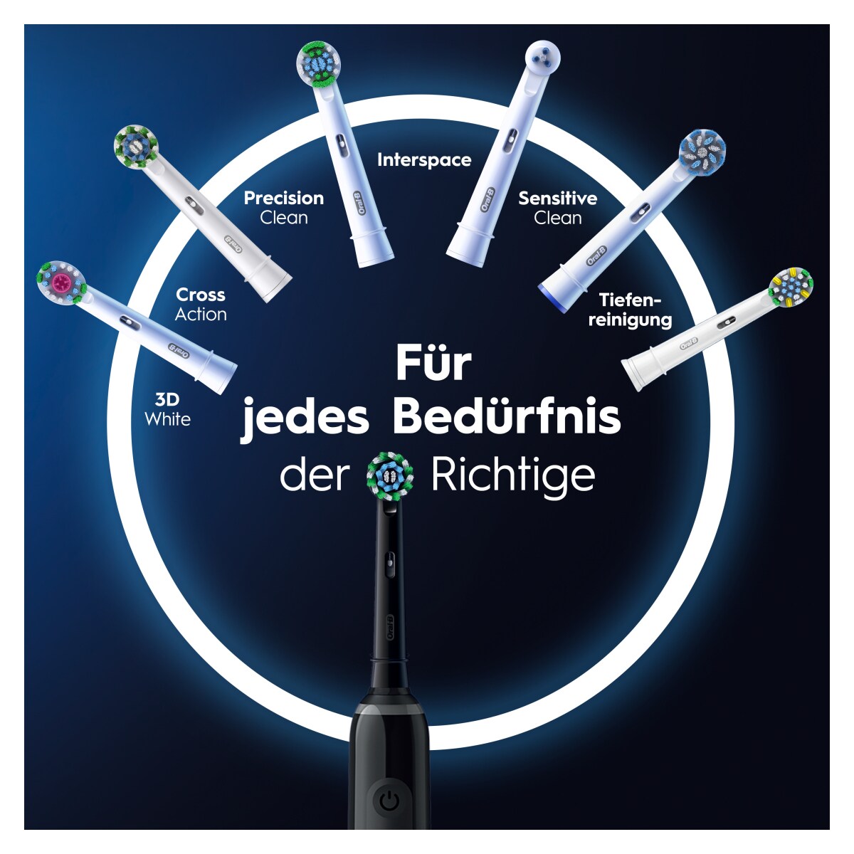 Oral-B Pro 3 3900N Black/Black elektrische Zahnbürste mit 2. Handstück