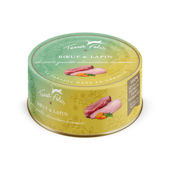 Pâtée pour chat au bœuf & lapin 80g