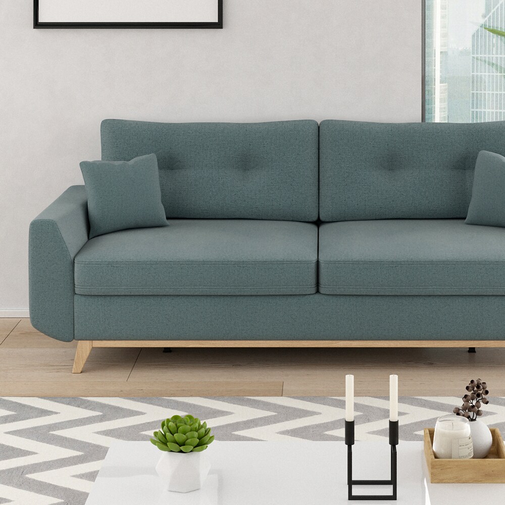 VitaliSpa Schlafsofa Schlafcouch Boxspringsofa Sidney Schlaffunktion Bettkasten