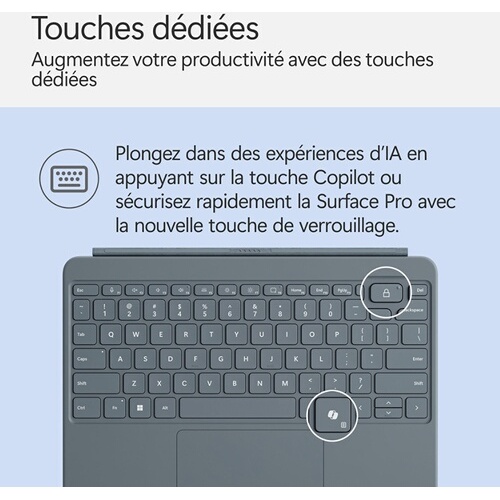 Clavier pour tablette Microsoft Surface Pro 12 pouces avec Surface Slim Pen - Océan