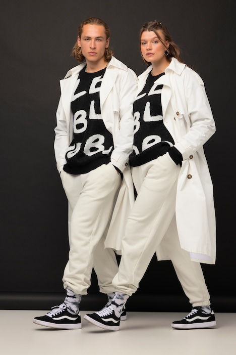 Trenchcoat, oversized, Reverskragen, doppelreihige Knopfleiste, Unisex