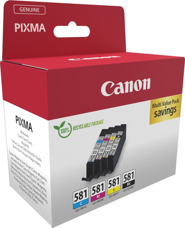 Canon blækpatroner CLI-581 Firefarvet Multipakke