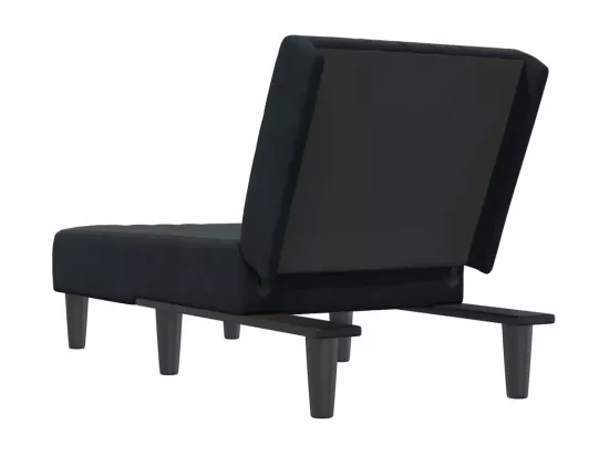 Chaise longue noir velours