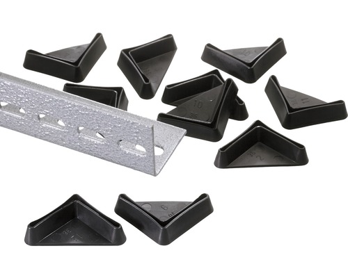Vario voeten Schulte zwart 3,5x3,5x1 cm 10 stuks