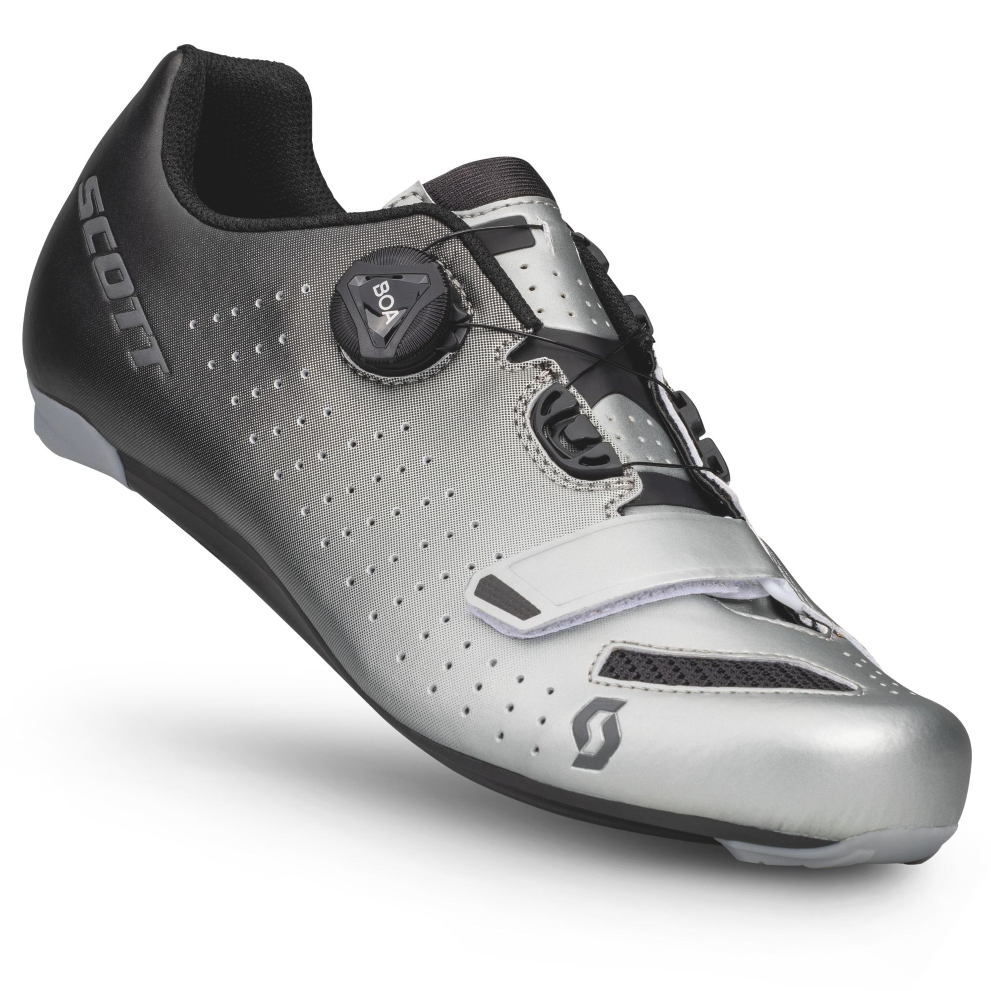 SCOTT Comp BOA cykelsko racer black fade/metallic silver herre