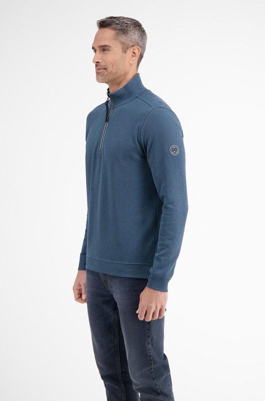 LERROS - Heren Sweater - Blauw - Katoen/Polyester - Regular Fit