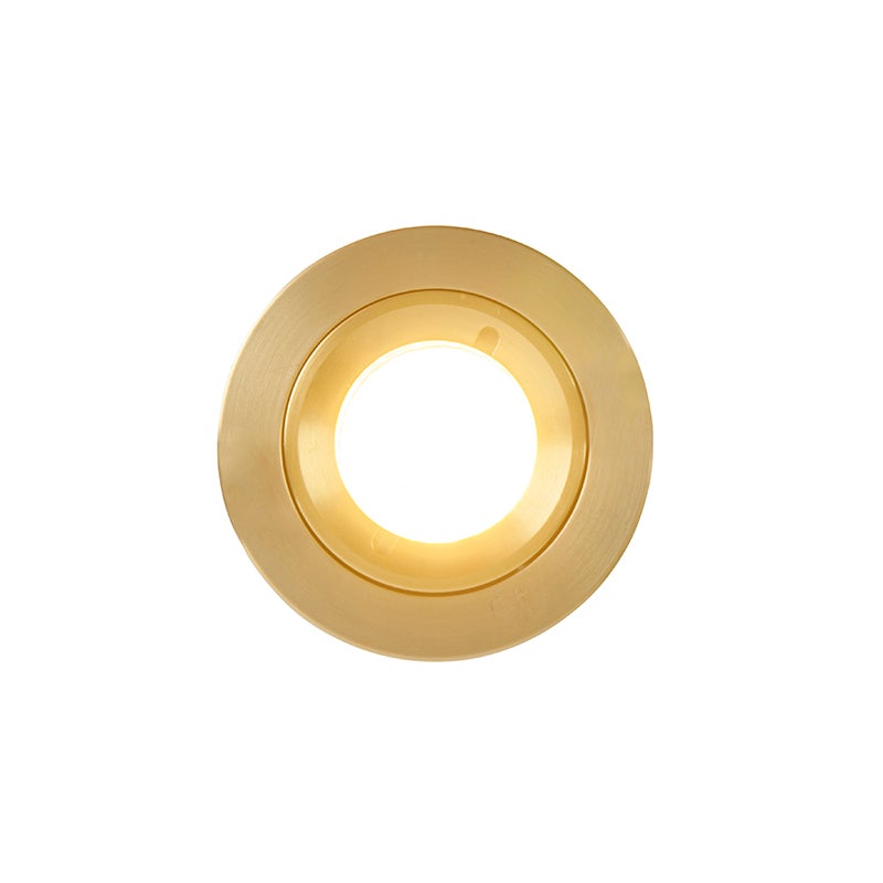Moderne inbouwspot, goud, rond, IP44 - Xena