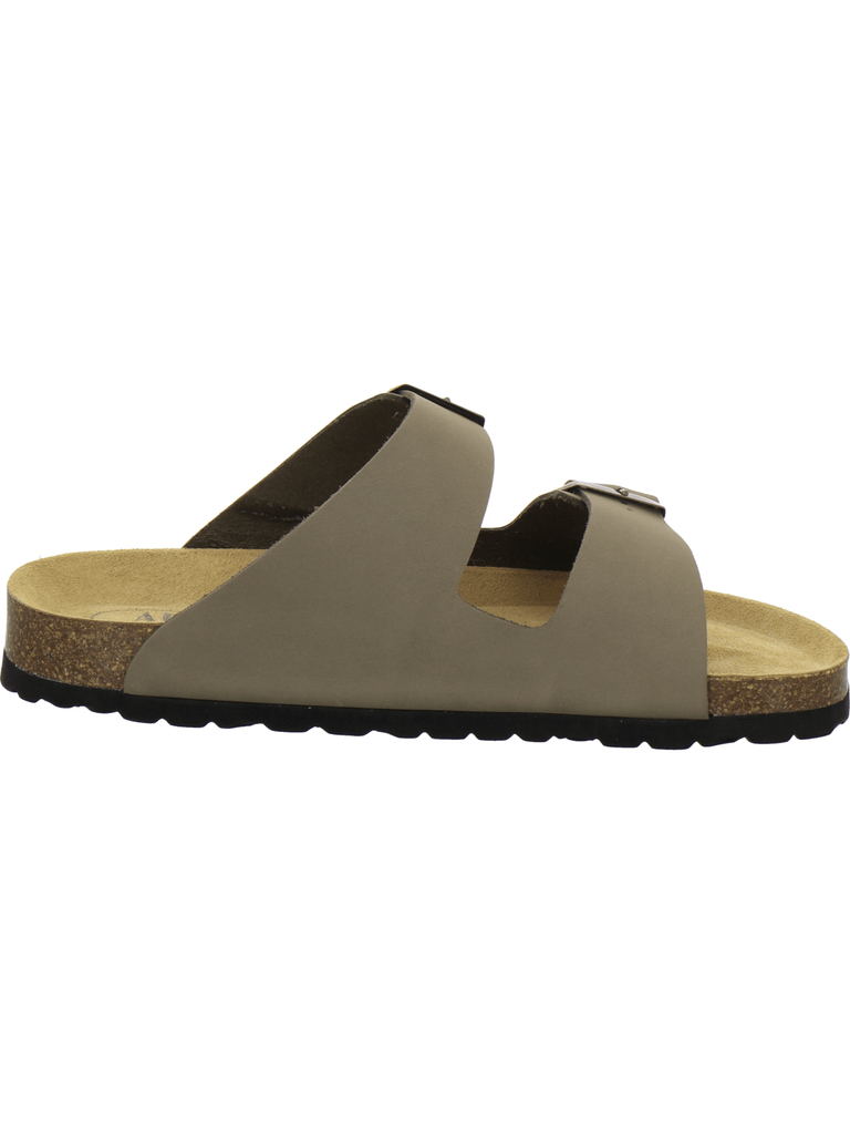 Pantoletten Herren Leder khaki
