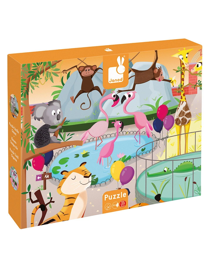 Haptik-Puzzle IM ZOO 20-teilig in bunt