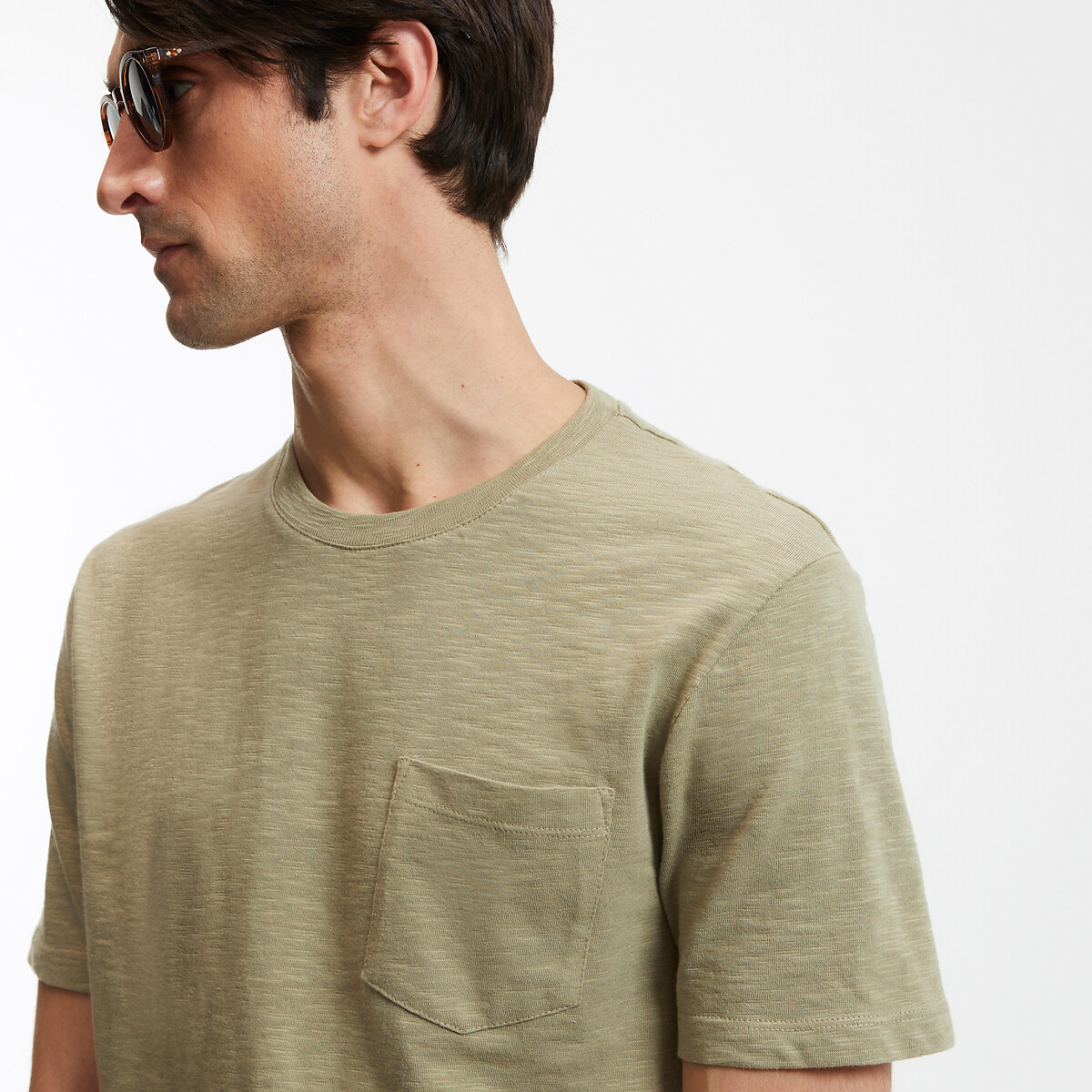 COLEÇÃO LA REDOUTE<br>Camiseta com gola redonda e mangas curtas