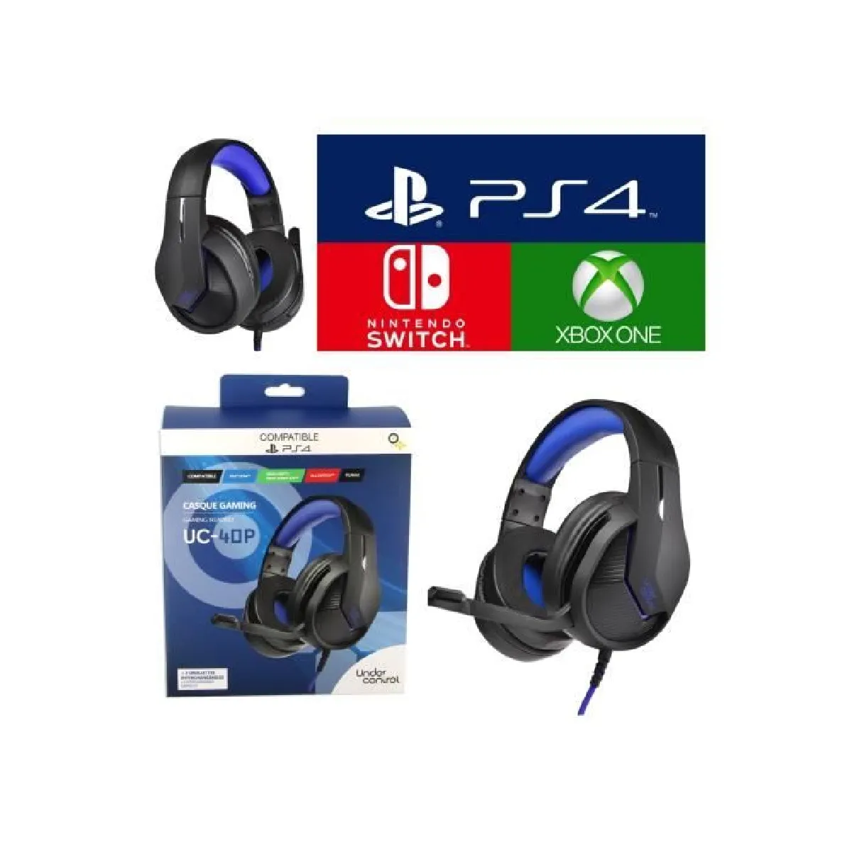 Under Control Casque Gamer Pro SH3 - Bleu