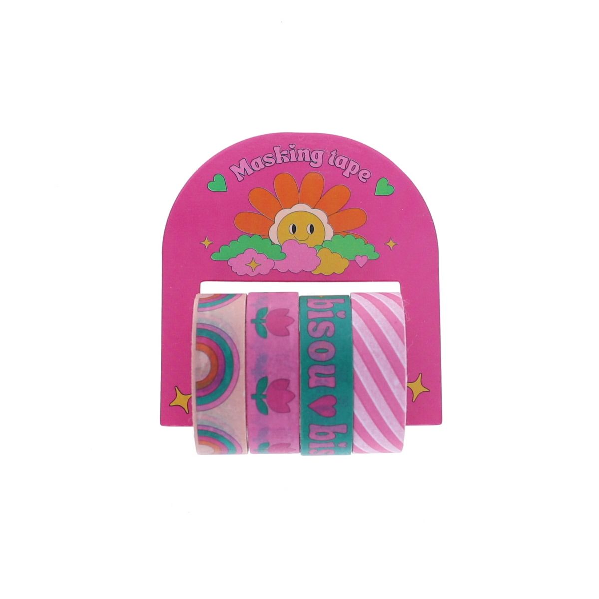 Lot de 4 rouleaux de ruban adhésif - Zou Bisou Bisou ! Le petit Souk