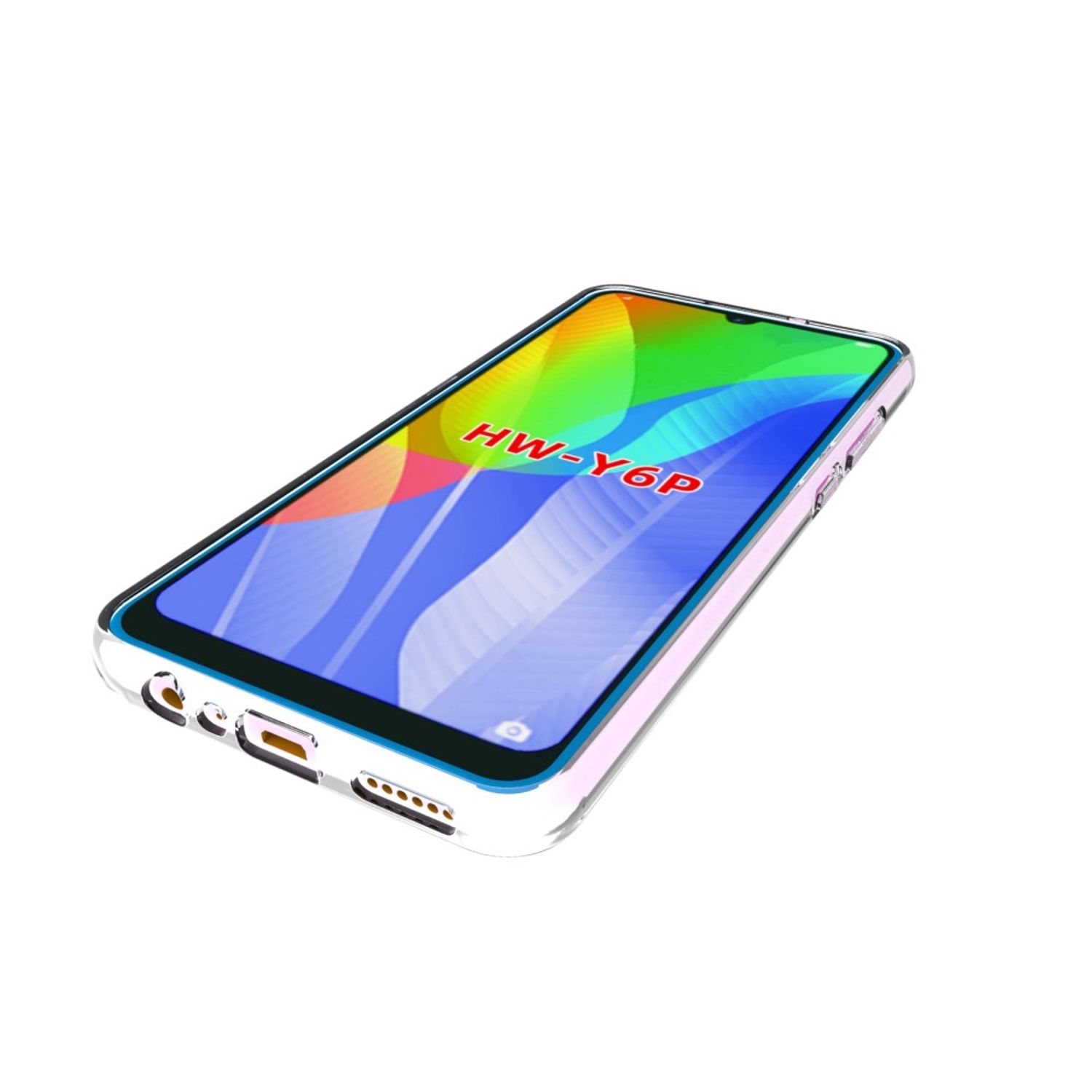 Huawei Y6p durchsichtige Handyhülle Schutzcase Cover Etui Bumper Transparent Neu