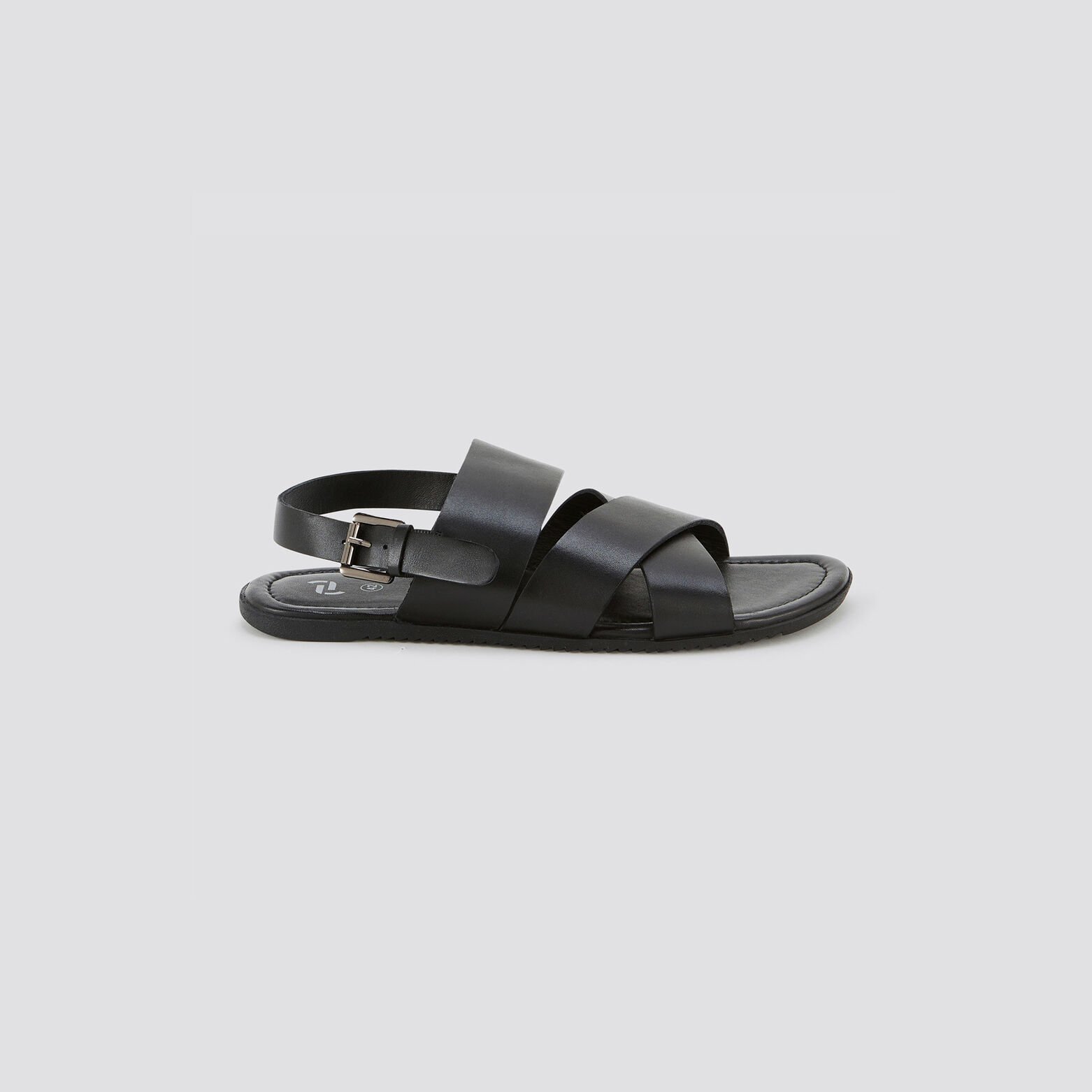Sandales en cuir Noir