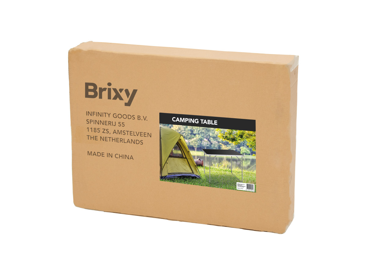 Brixy 80 x 60 x 70 cm inklapbare campingtafel - Black