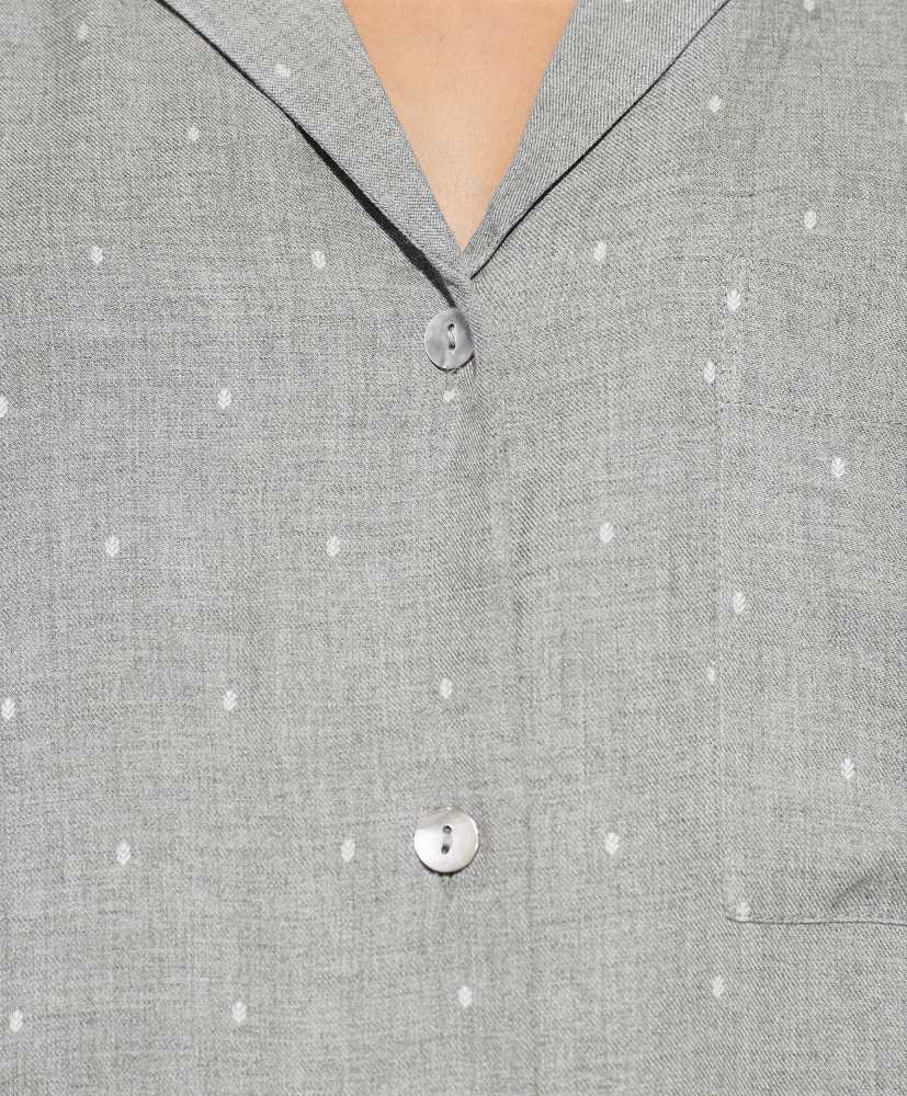Camisa de manga comprida em jacquard