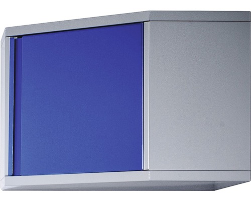 Hoekkast, industriële stijl, 570 x 500 x 299 mm, grijs/blauw, 1 deur, 1 legplank